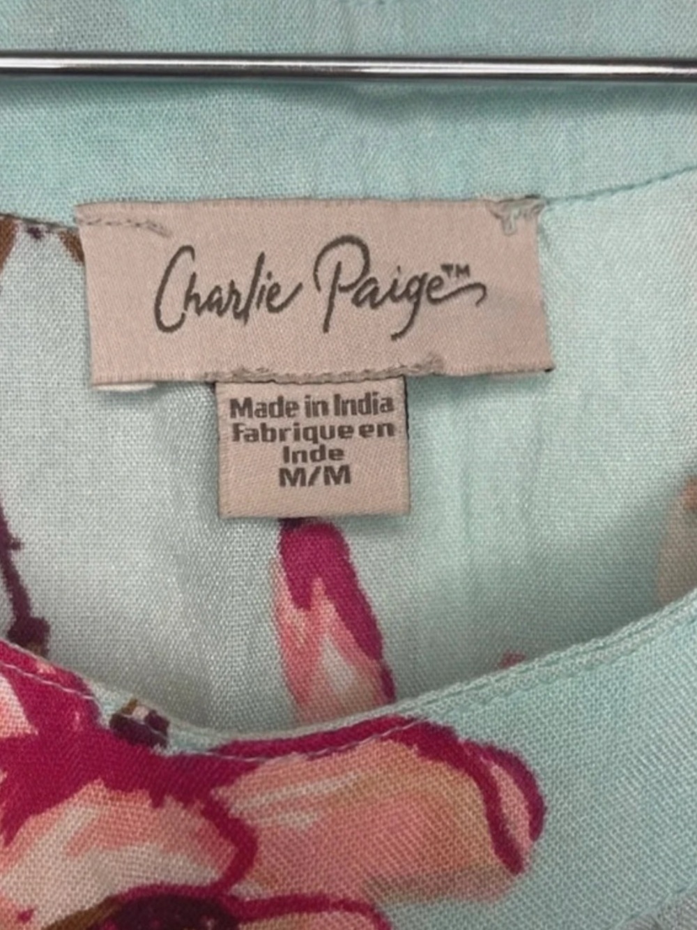 Charlie Paige Women's Sleeveless Halter Neck Mini Dress Blue Pink Floral Medium - Picture 2 of 9